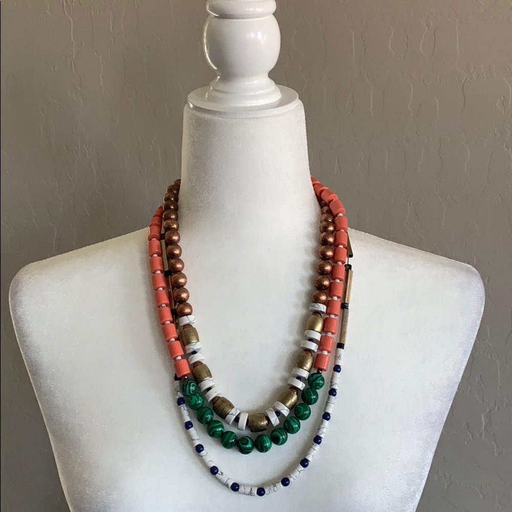 Anthropologie Beaded Statement Necklace